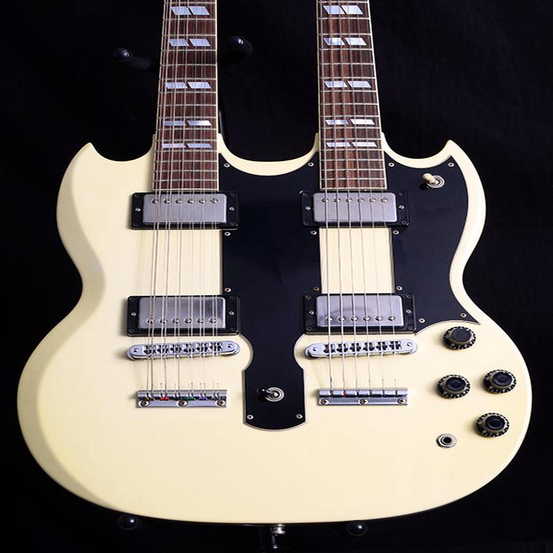 1986 GIbson EDS-1275 Double Neck Cream Electric Guitar