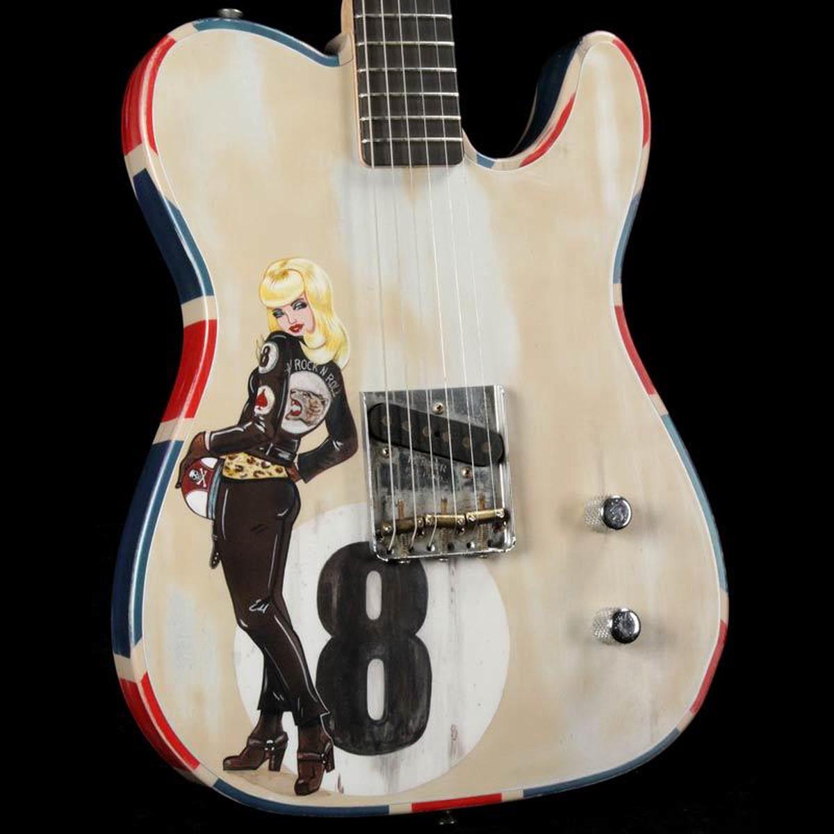 Fender Custom Shop Esquire Paul Waller Built 2009 NAMM Display Sara Ray Painted