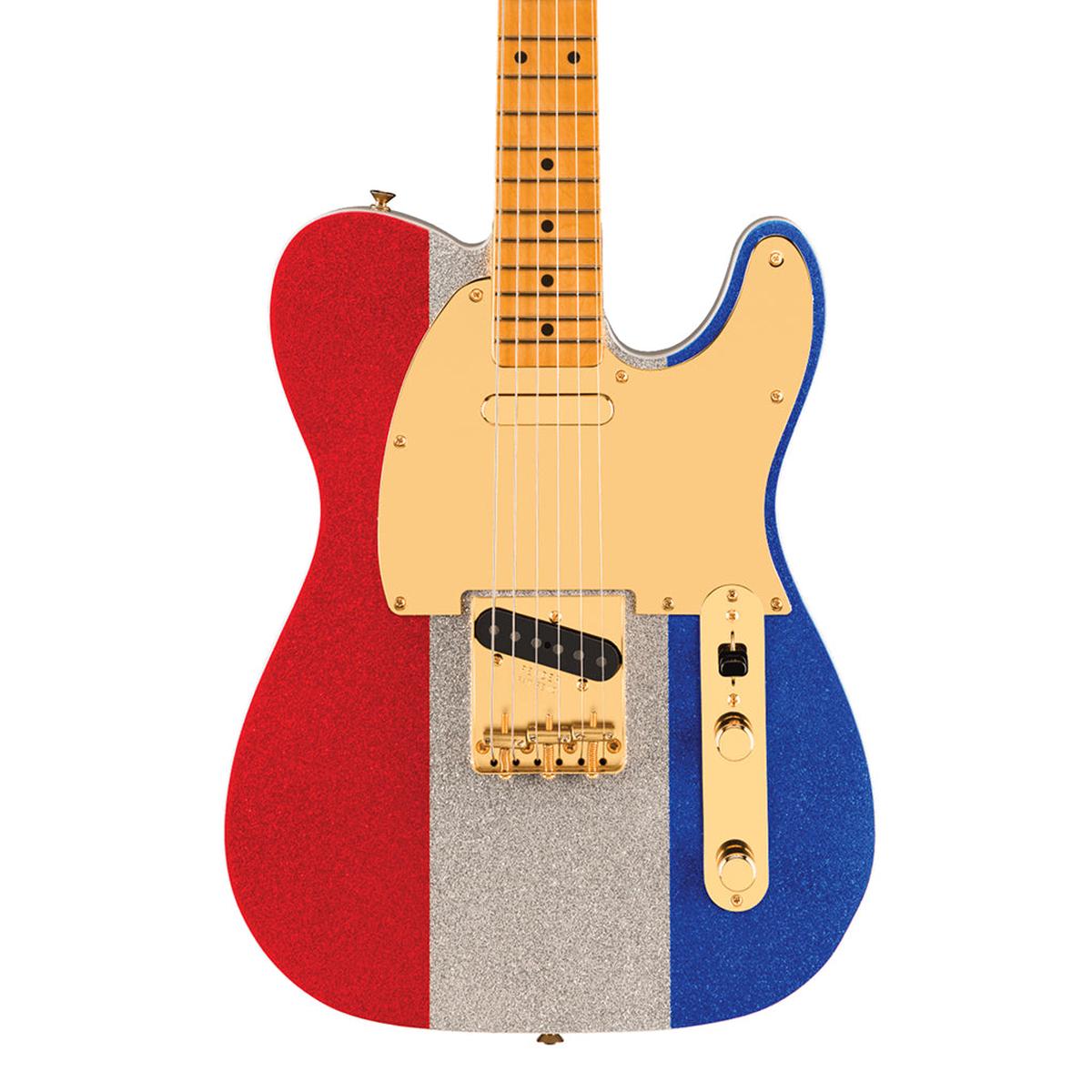 Fender Limited Edition Buck Owens Telecaster with Maple Fingerboard - Red Silver and Blue Sparkle