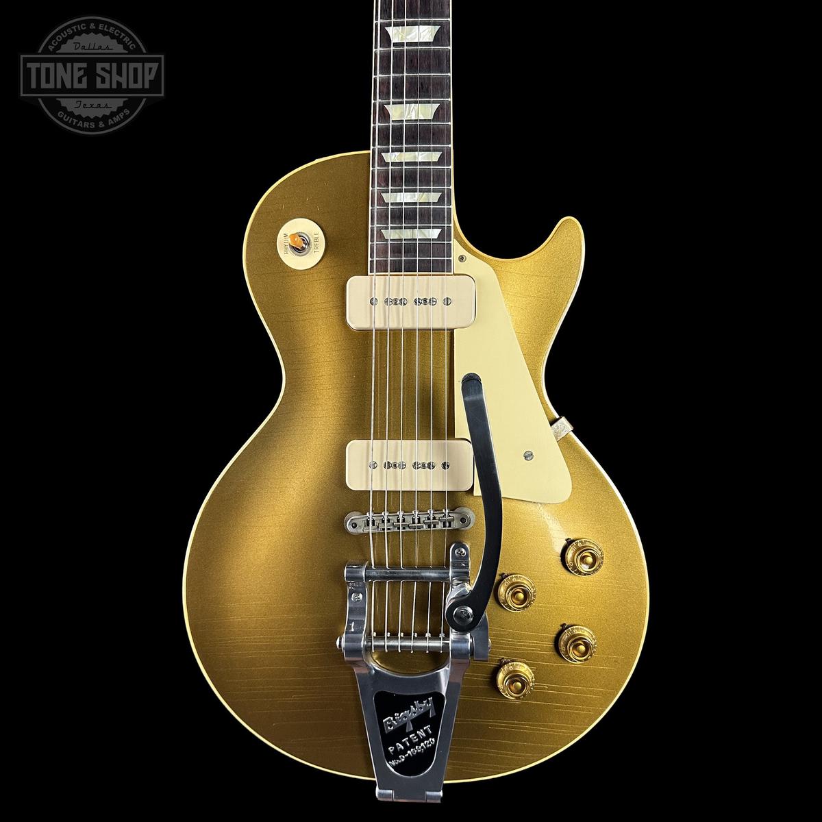 Gibson Custom Dealer Select 1956 Les Paul Chambered Double Gold Bigsby Ultra Light Aged w/case 65400