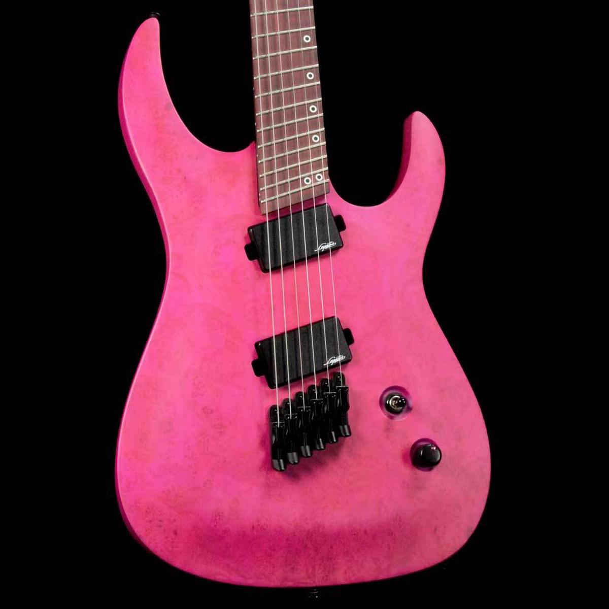 Legator Ninja Performance N6P Fanned-Fret Pastel Pink Burl