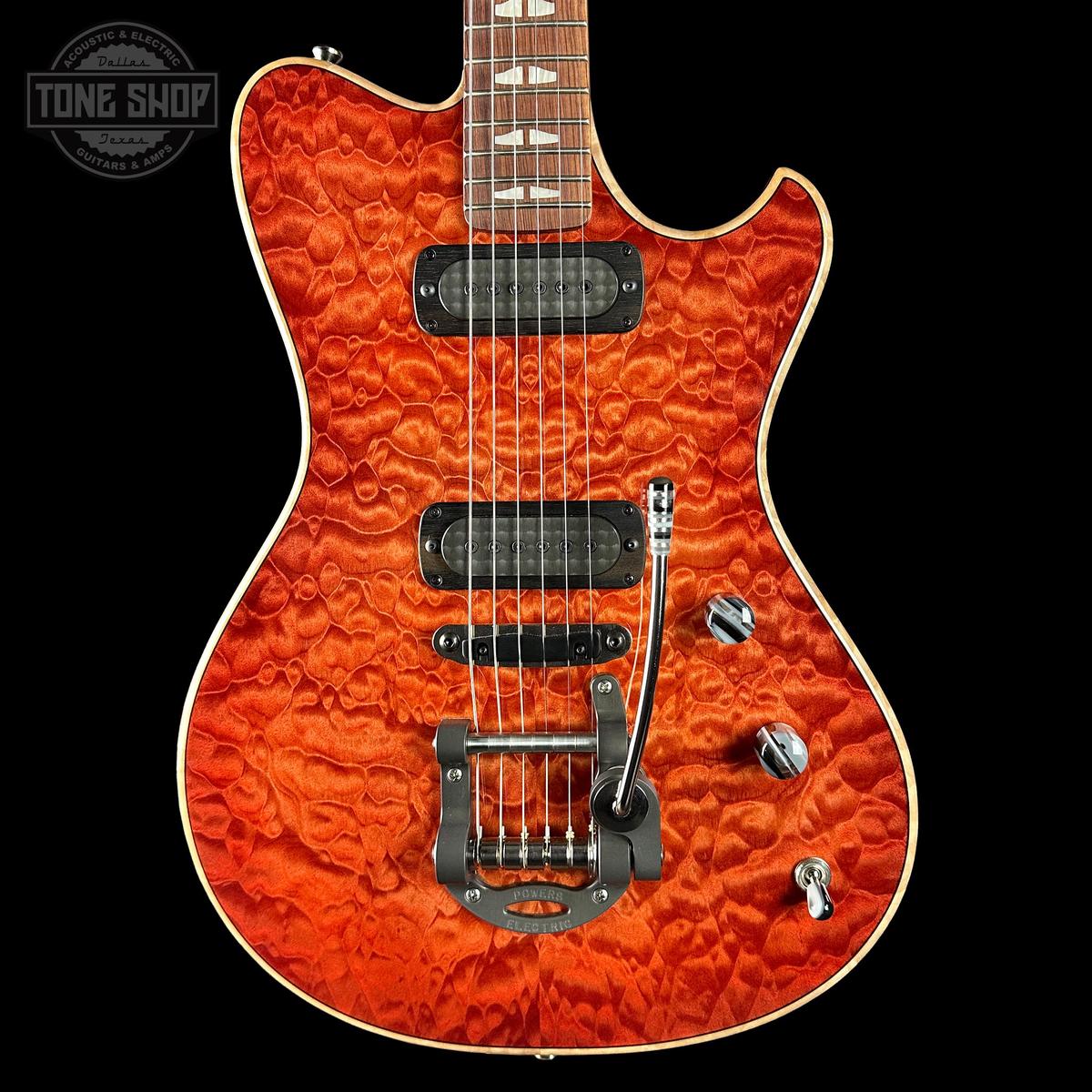 Powers Electric A-Type Select Maple Cosmo Orange FF42 No PG Delrin Warm Gray Cam Tail Quilt w/bag
