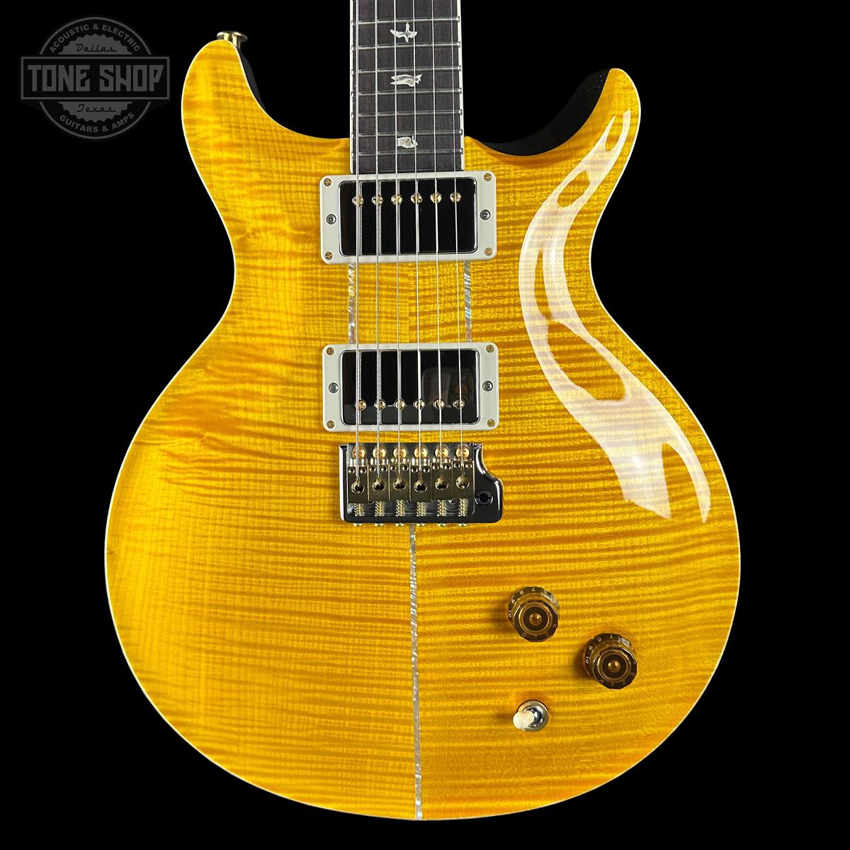 PRS Santana Retro 10 Top Sprayer's Choice Santana Yellow Gold Holoflake Back w/case 0415510