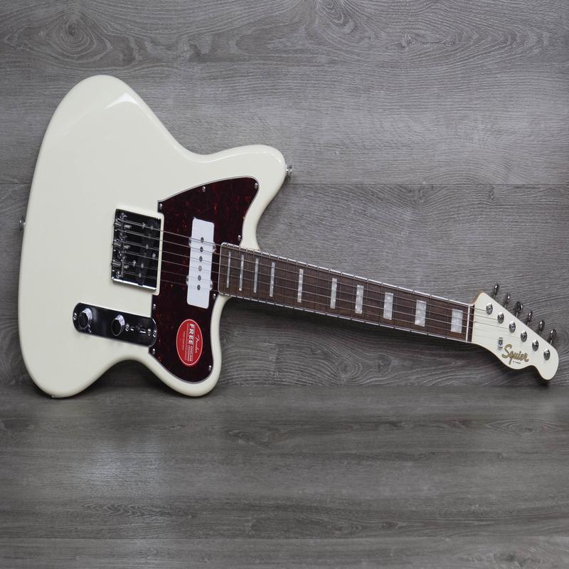 Squier Limited Edition Paranormal Offset Telecaster SJ, Laurel Fingerboard, Tortoiseshell Pickguard, Olympic White