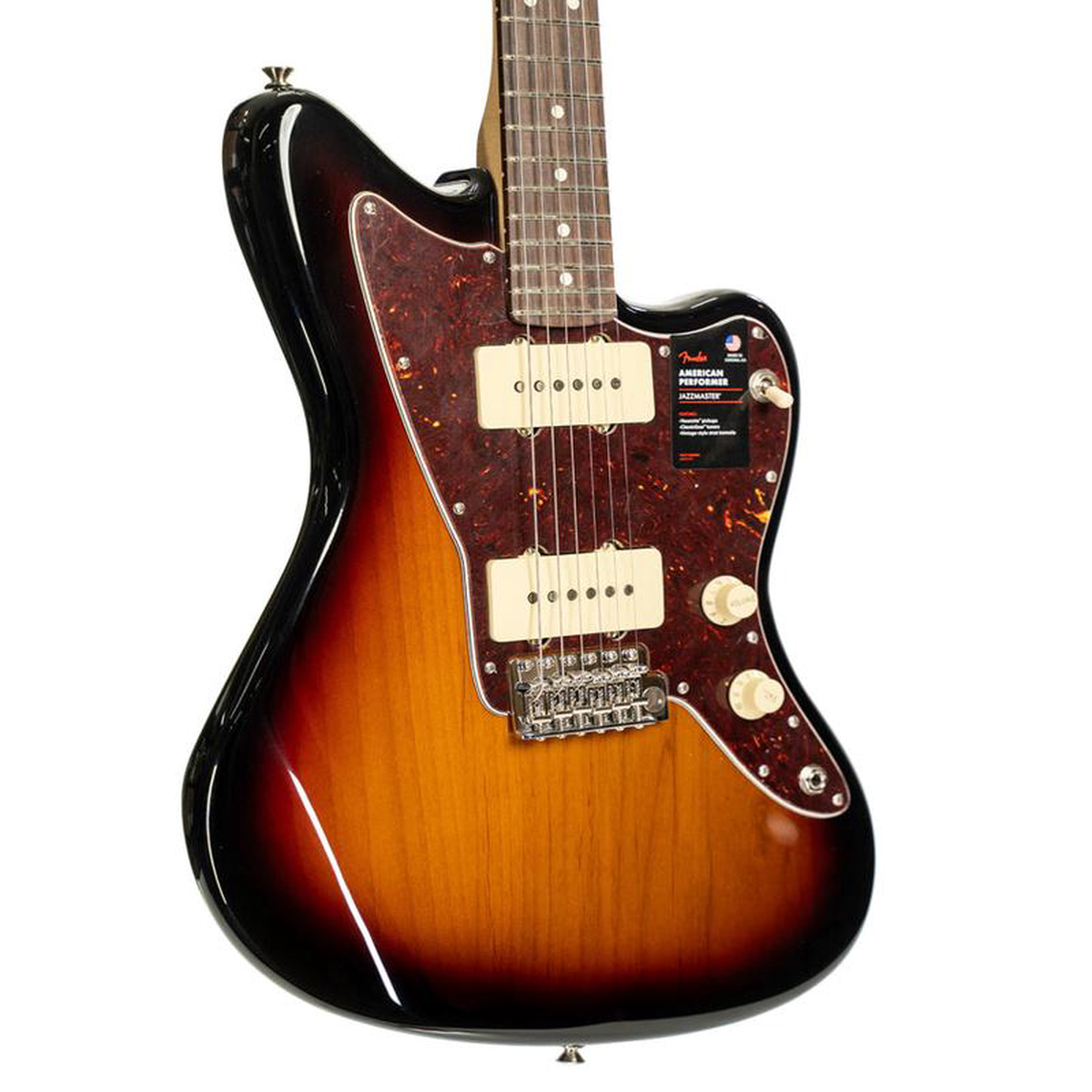 Pre-Owned Fender American Performer Jazzmaster Rosewood Fingerboard 3-Color Sunburst Used