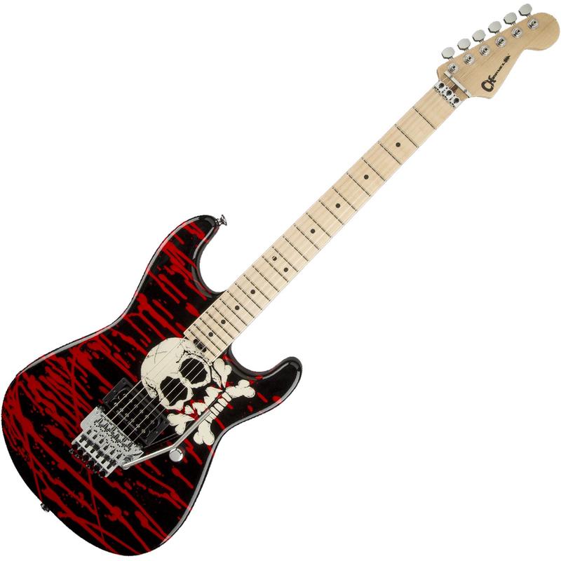 Charvel Warren DeMartini Pro Mod Maple Electric Guitar in Blood and Skull - 2969171590