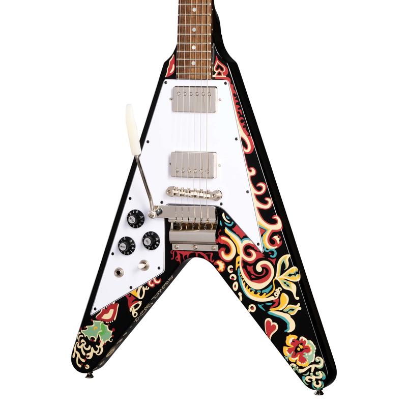 Epiphone Jimi Hendrix Limited Edition Left-Handed  "Love Drops" Flying V w/ Hardshell Case