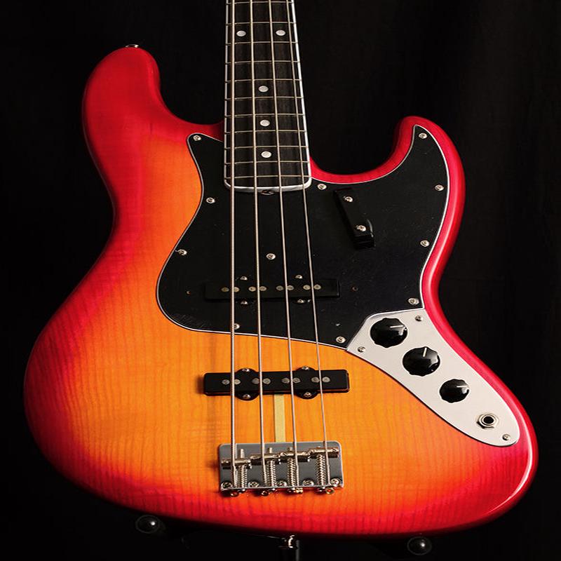 Fender Rarities Flame Ash Top Jazz Bass Plasma Red Burst Electric Guitar