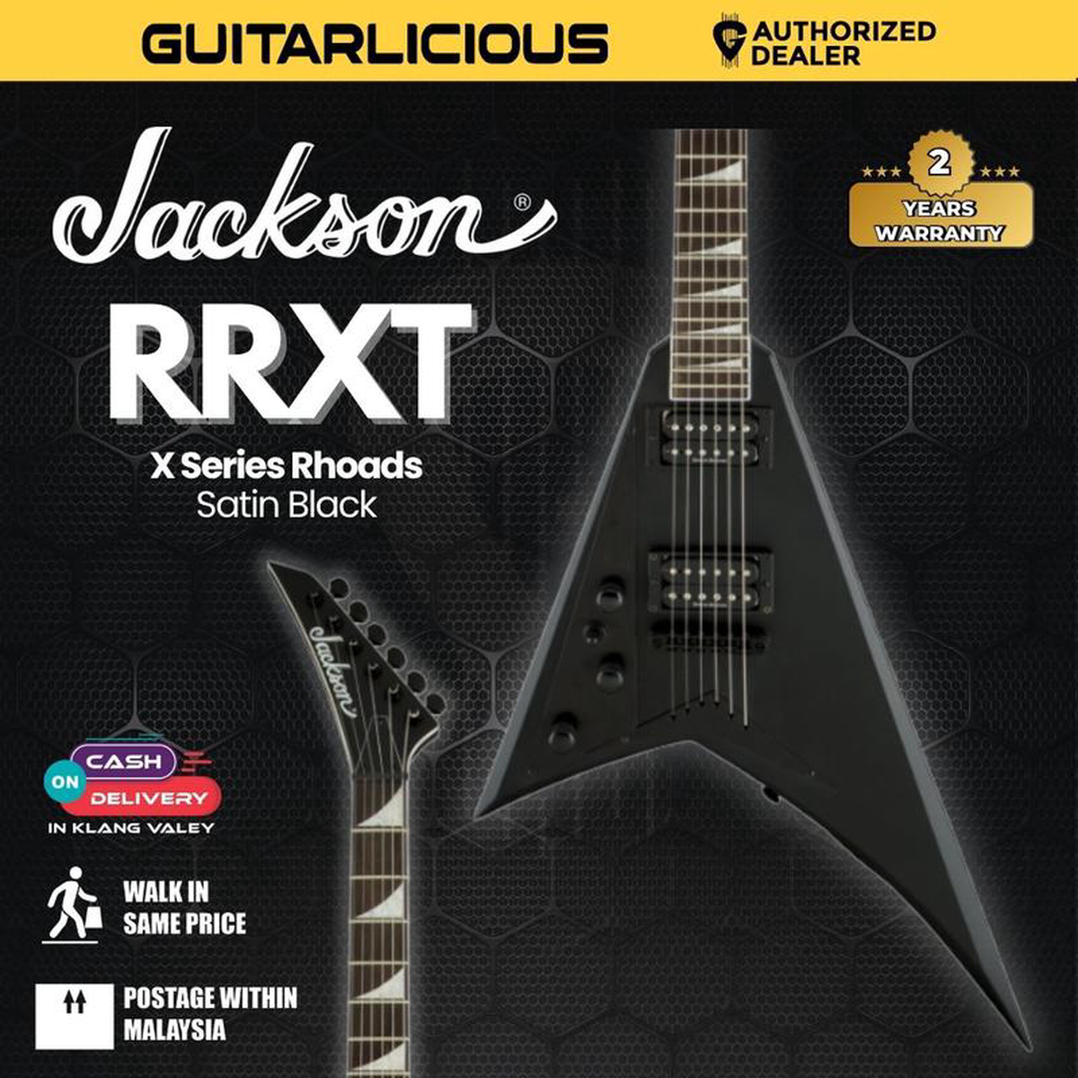 Jackson X Series Rhoads RRXT Electric Guitar Satin Black
