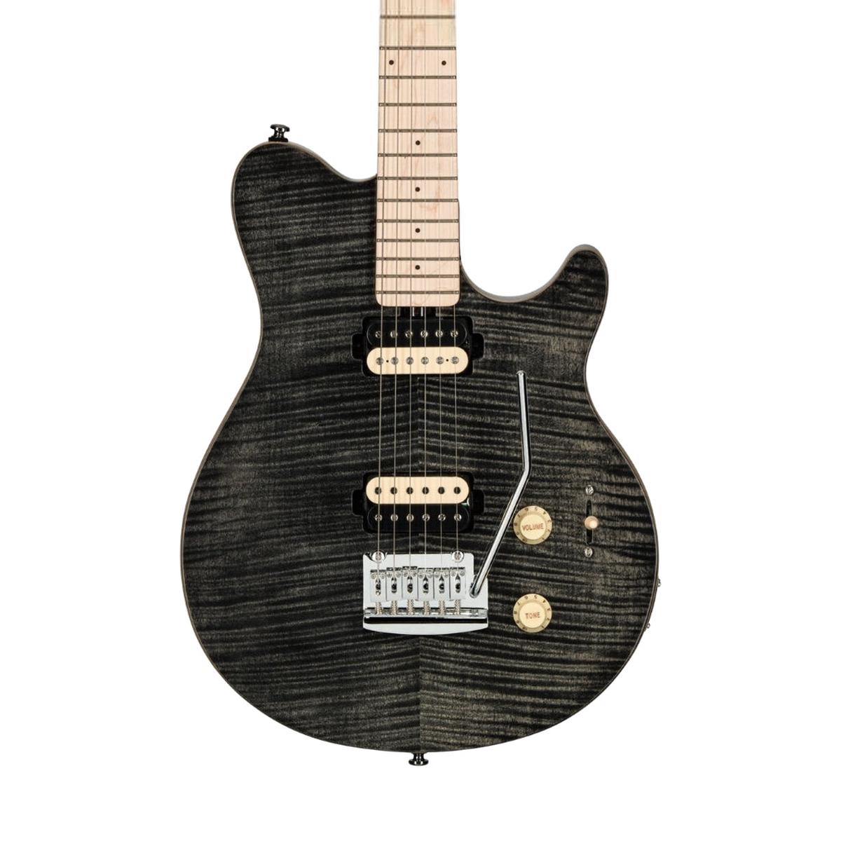 Sterling Sub Axis AX3FM Flamed Maple Top Electric Guitar - Trans Black