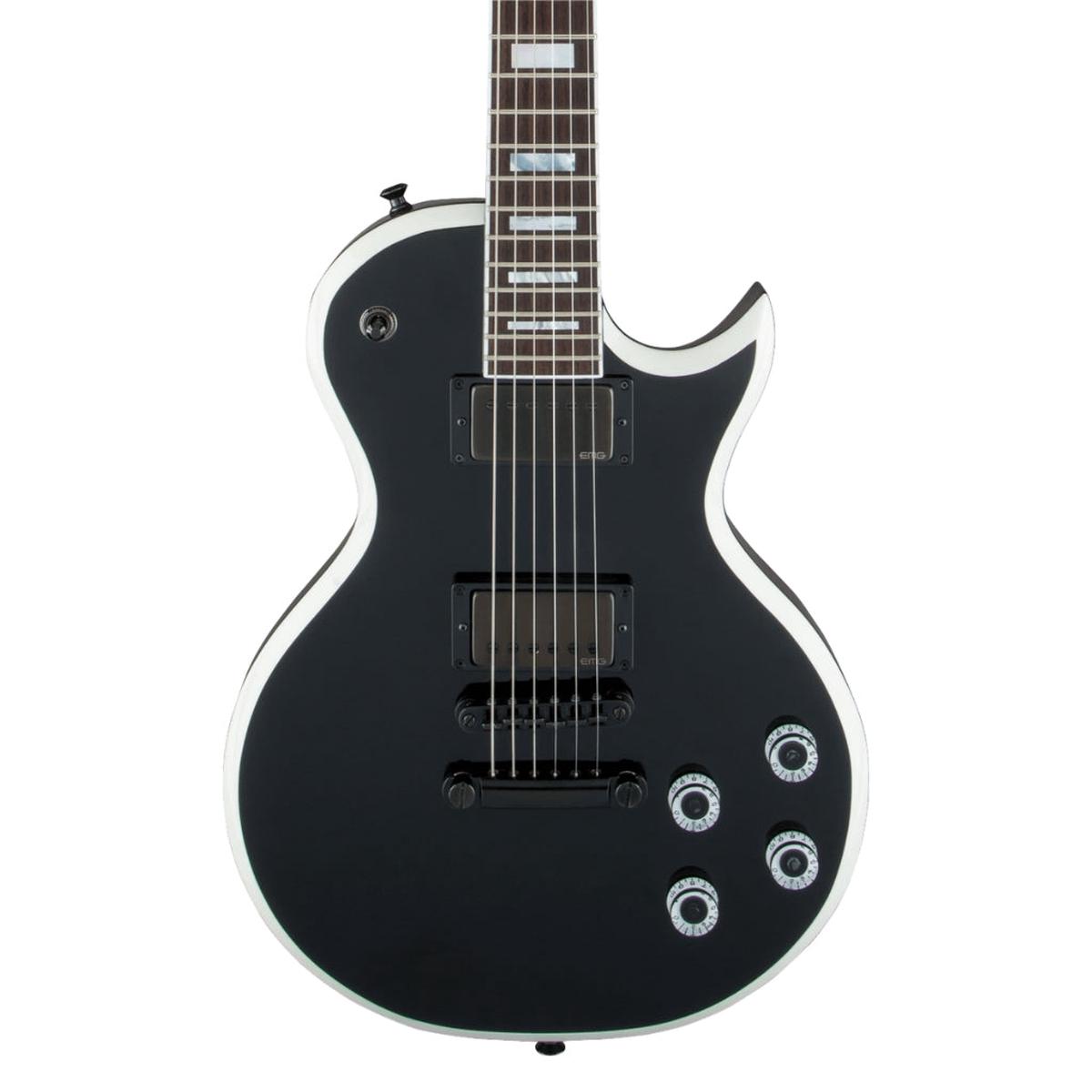 Jackson USA Signature Marty Friedman MF-1 Electric Guitar - Gloss Black with White Bevels, Rosewood Fingerboard