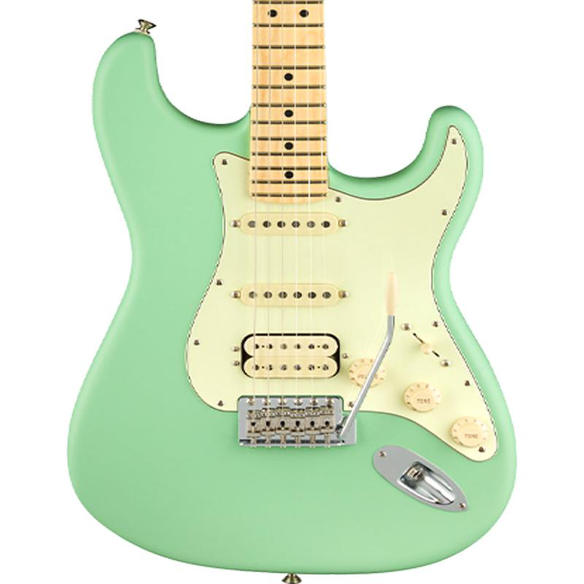 Pre-Owned Fender American Performer Stratocaster HSS, Maple Fingerboard  Satin Surf Green