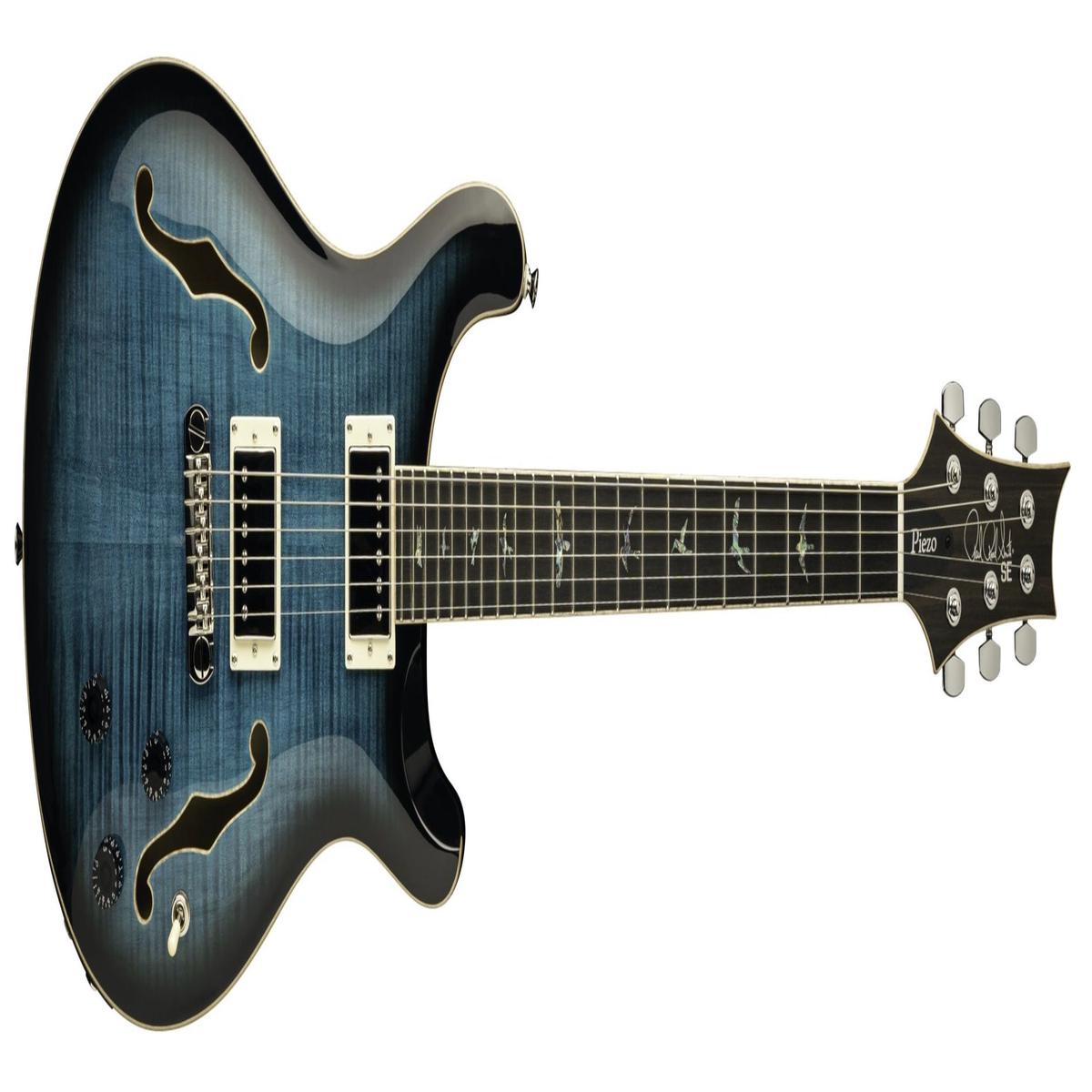 PRS SE Hollowbody II Piezo, Peacock Blue Burst