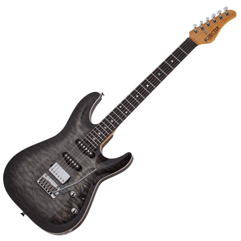 Schecter California Classic Electric Guitar in Charcoal Burst - 7302SHC