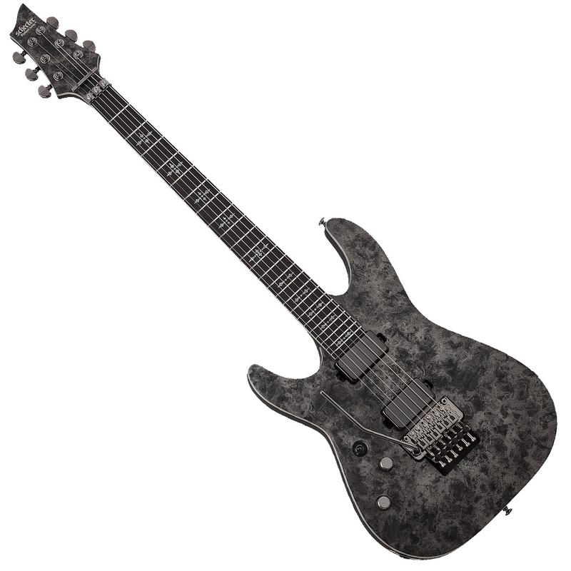 Schecter Ernie C C 1 Left Hand Electric Guitar in Satin Black Reign - 912SHC