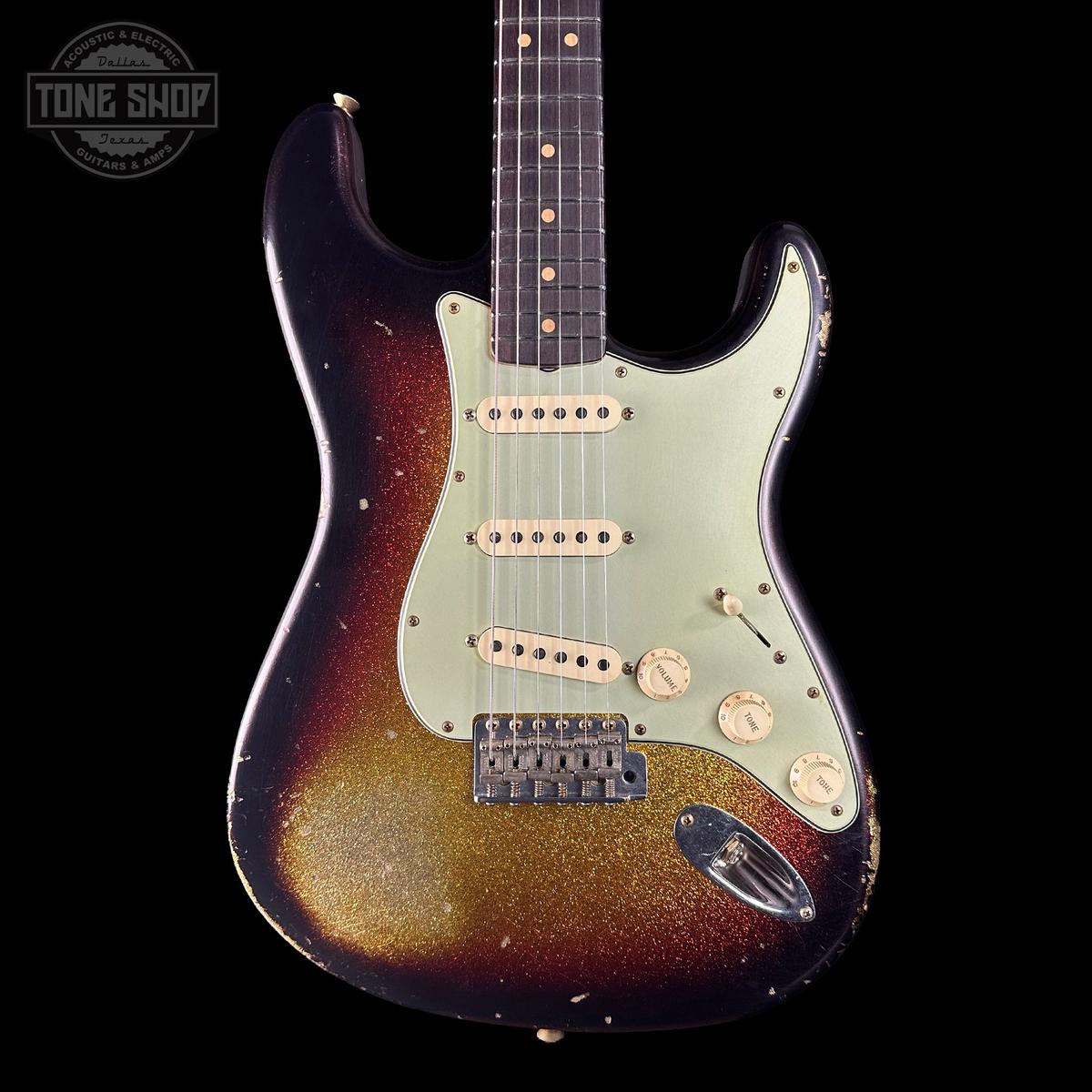 Fender Custom Shop 1963 Stratocaster Relic 3 Tone Sunburst Sparkle w/case TSLTD5OF10