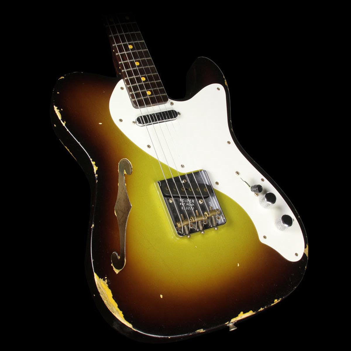 Fender Custom Shop 2016 Limited Edition '50s Thinline Telecaster Relic Electric Guitar Wide Fade 2-Color Sunburst