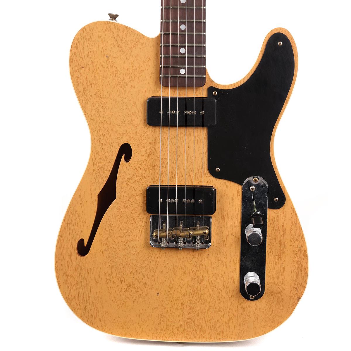 Fender Custom Shop Michigan Mahogany P-90 Telecaster Thinline Aged TV Yellow 2023