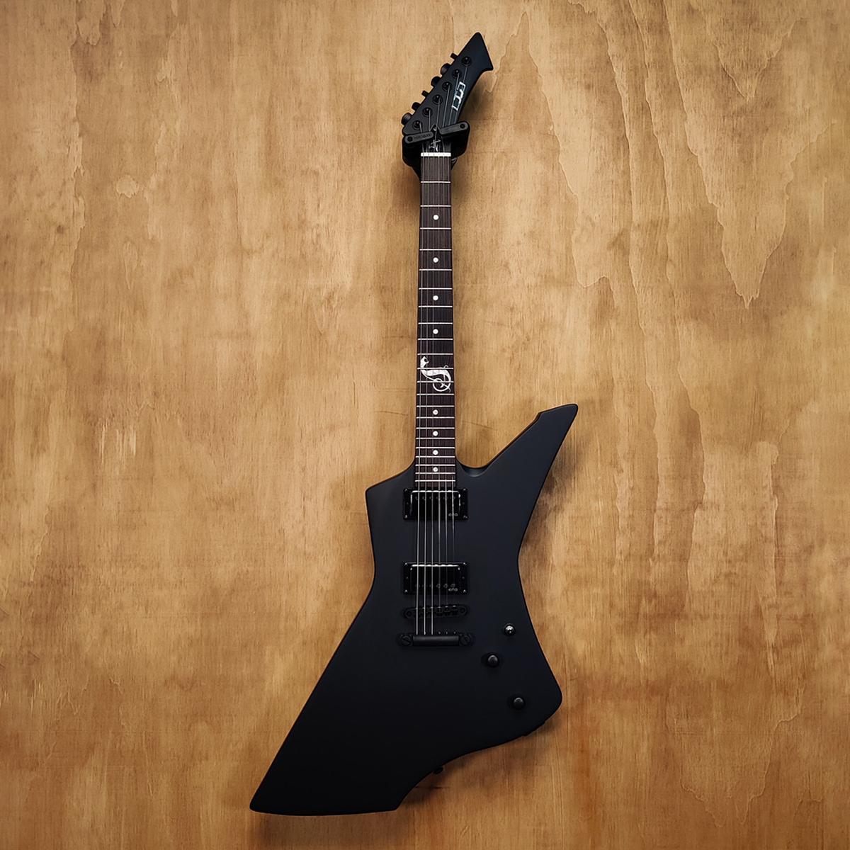 LTD James Hetfield Snakebyte Electric Guitar in Black Satin