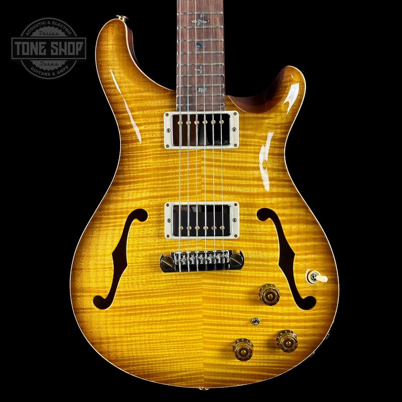 PRS Wood Library Hollowbody II Piezo 10-top Livingston Lemondrop Stained Neck w/case