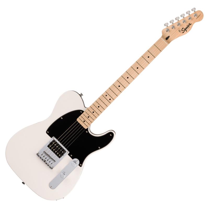 Squier Sonic Esquire Electric Guitar Humbucker Maple Neck Black Pickguard in Arctic White - 0373553580
