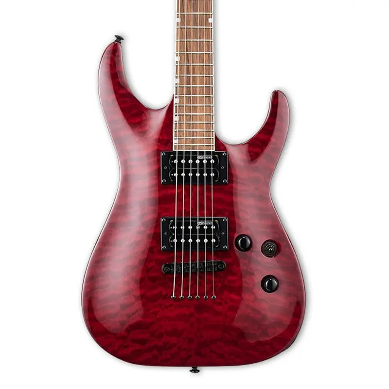 ESP LTD MH-200QM NT Roasted Jatoba Fingerboard - See Thru Black Cherry