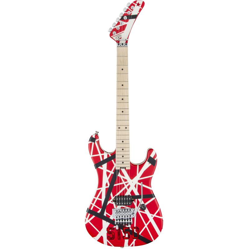 EVH Striped Series 5150 Electric Guitar - Red, Black, and White
