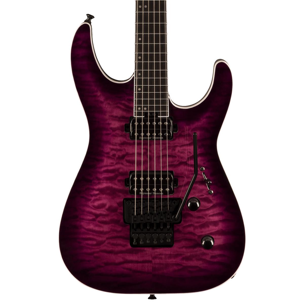 Jackson Pro Plus Series Dinky DKAQ, Ebony Fingerboard, Transparent Purple Burst