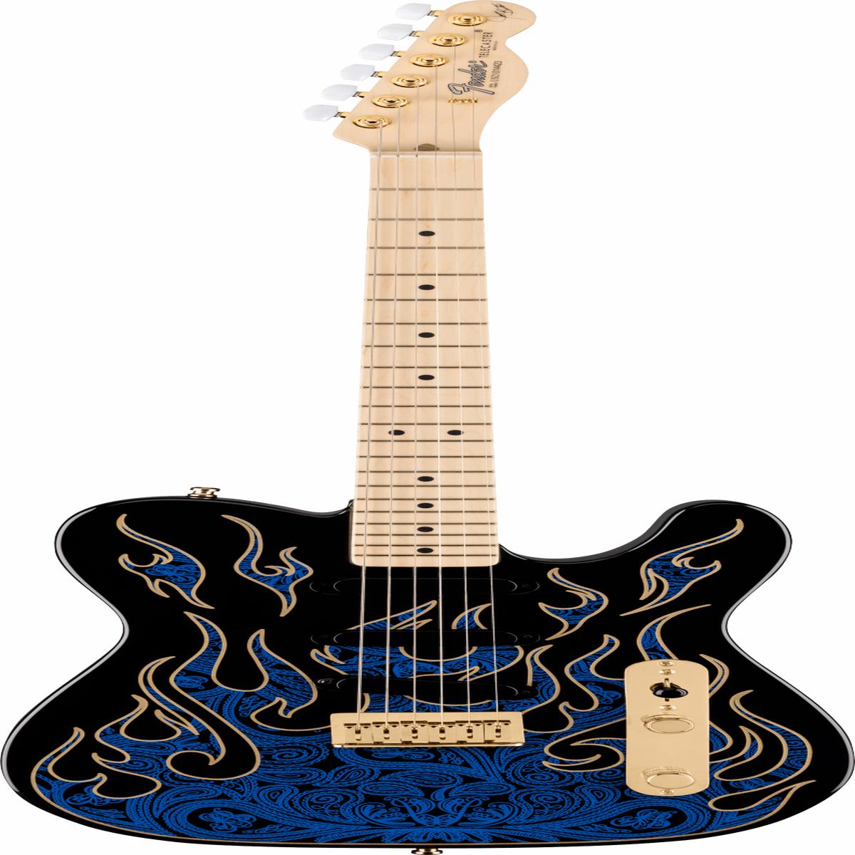 Fender JAMES BURTON TELECASTER Electric Guitar (Blue Paisley Flames)