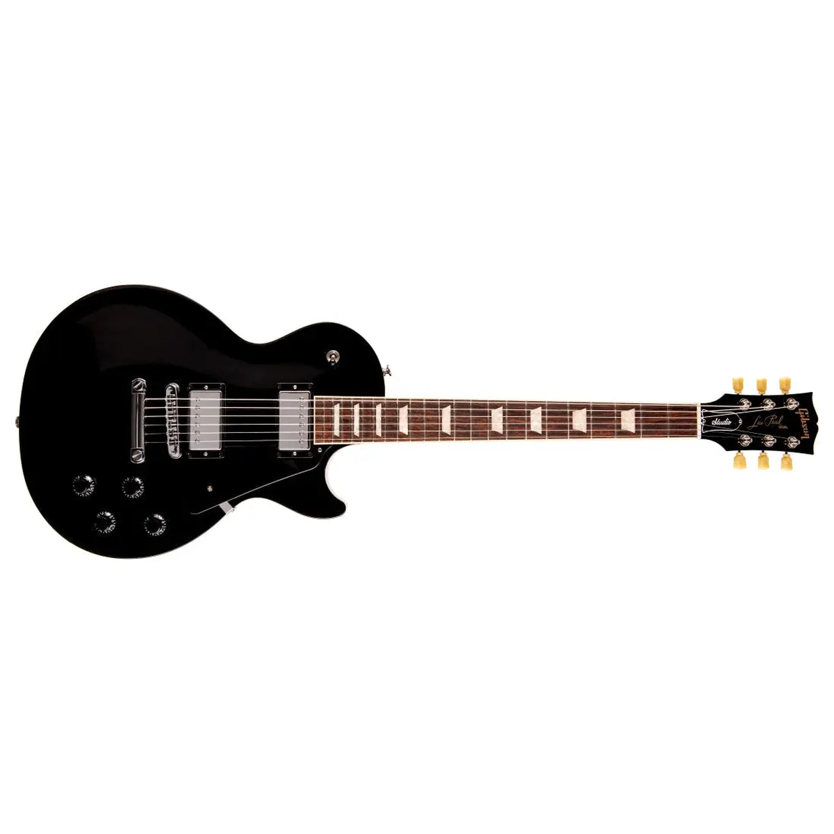 Gibson - Les Paul Studio Electric Guitar with Softshell Case - Ebony - LPST01EBCH