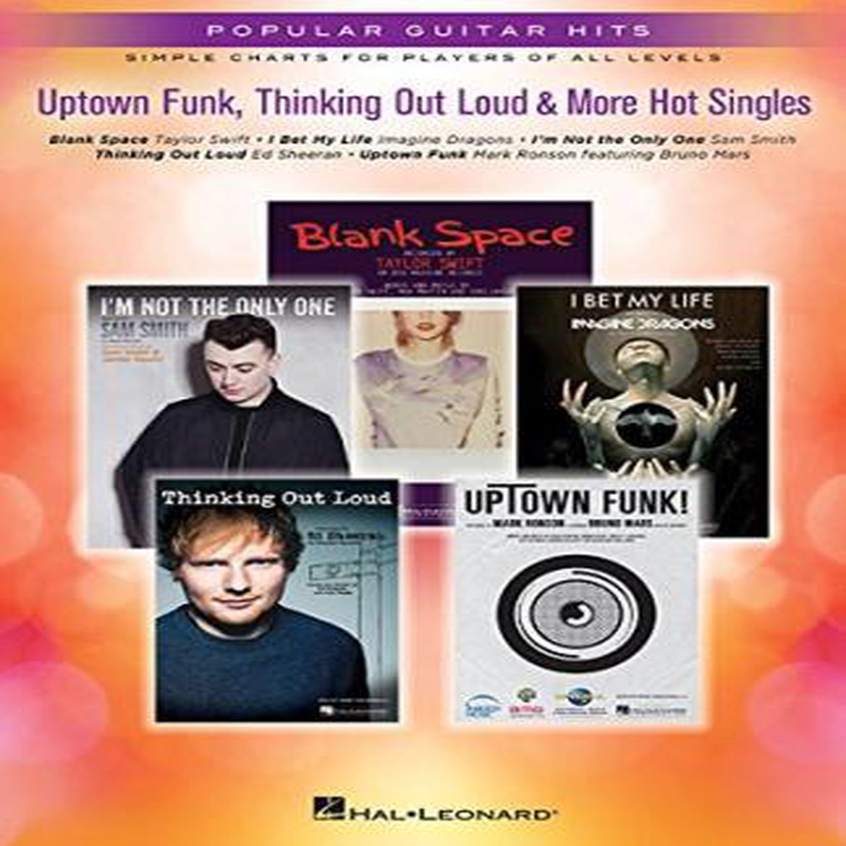 Uptown Funk Thinking Out Loud & More Hot Singles Easy Guitar Tab Book