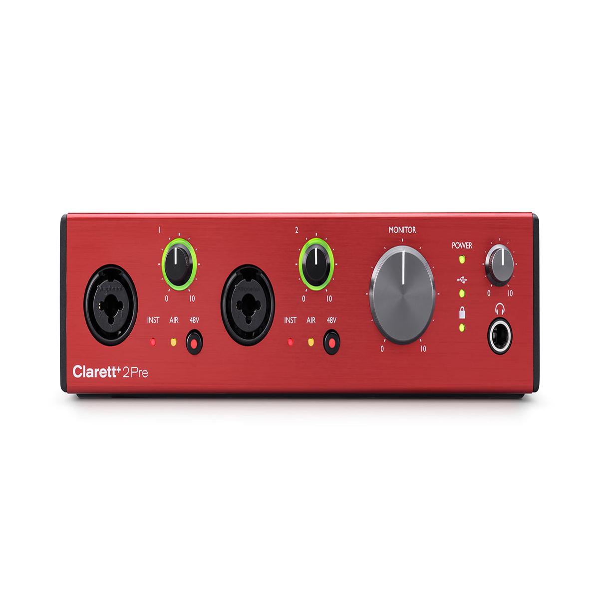 Focusrite Clarett+ 2Pre | 10-in / 4-out Audio Interface