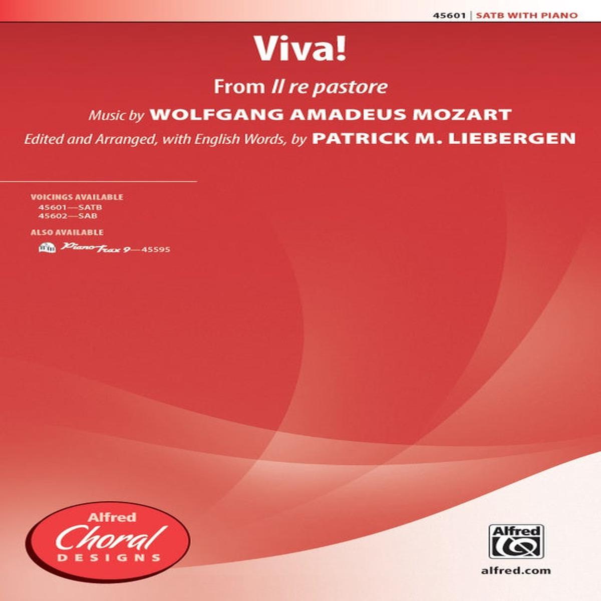 Viva! from Il re pastore (SATB with Piano)