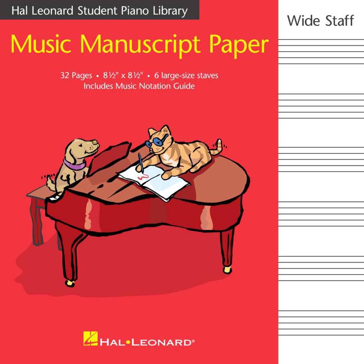 Hal Leonard Student Piano Library Music Manuscript Paper - Wide Staff