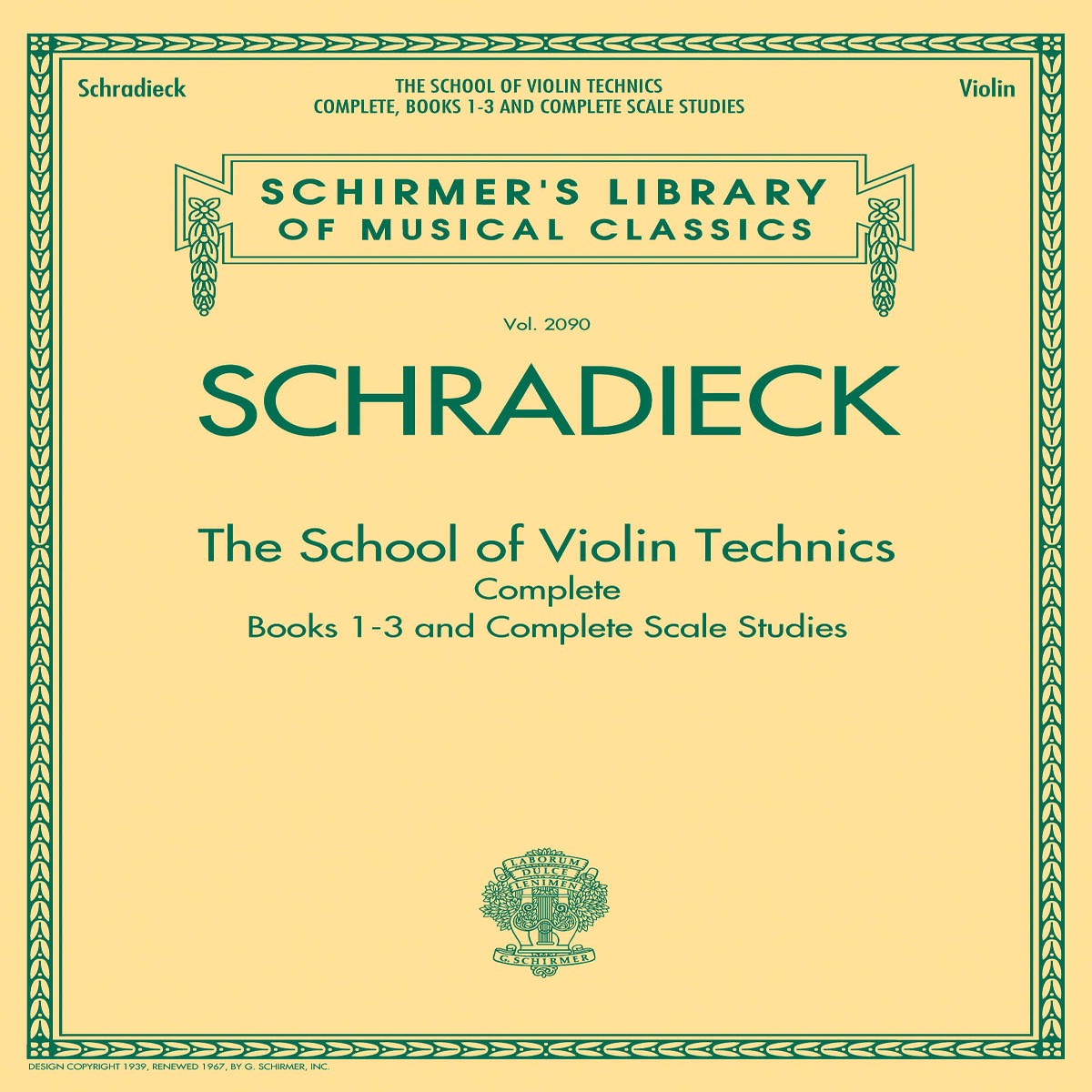 Schradieck The School of Violin Technics Complete