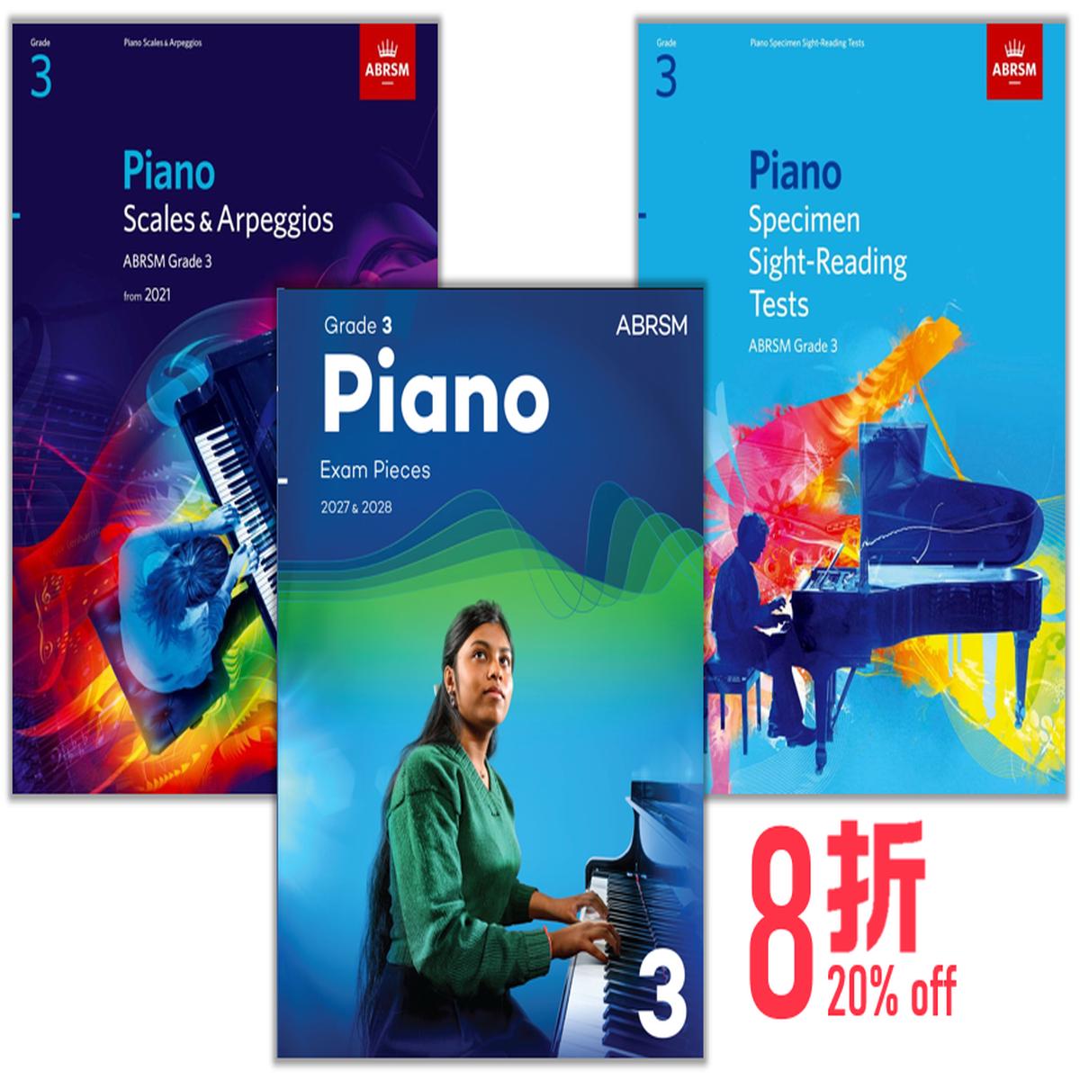 ( Pre-order) (Package) ABRSM 2027-28 Piano Exam Pieces Grade 3 + Sight-Reading + Scales & Arpeggios