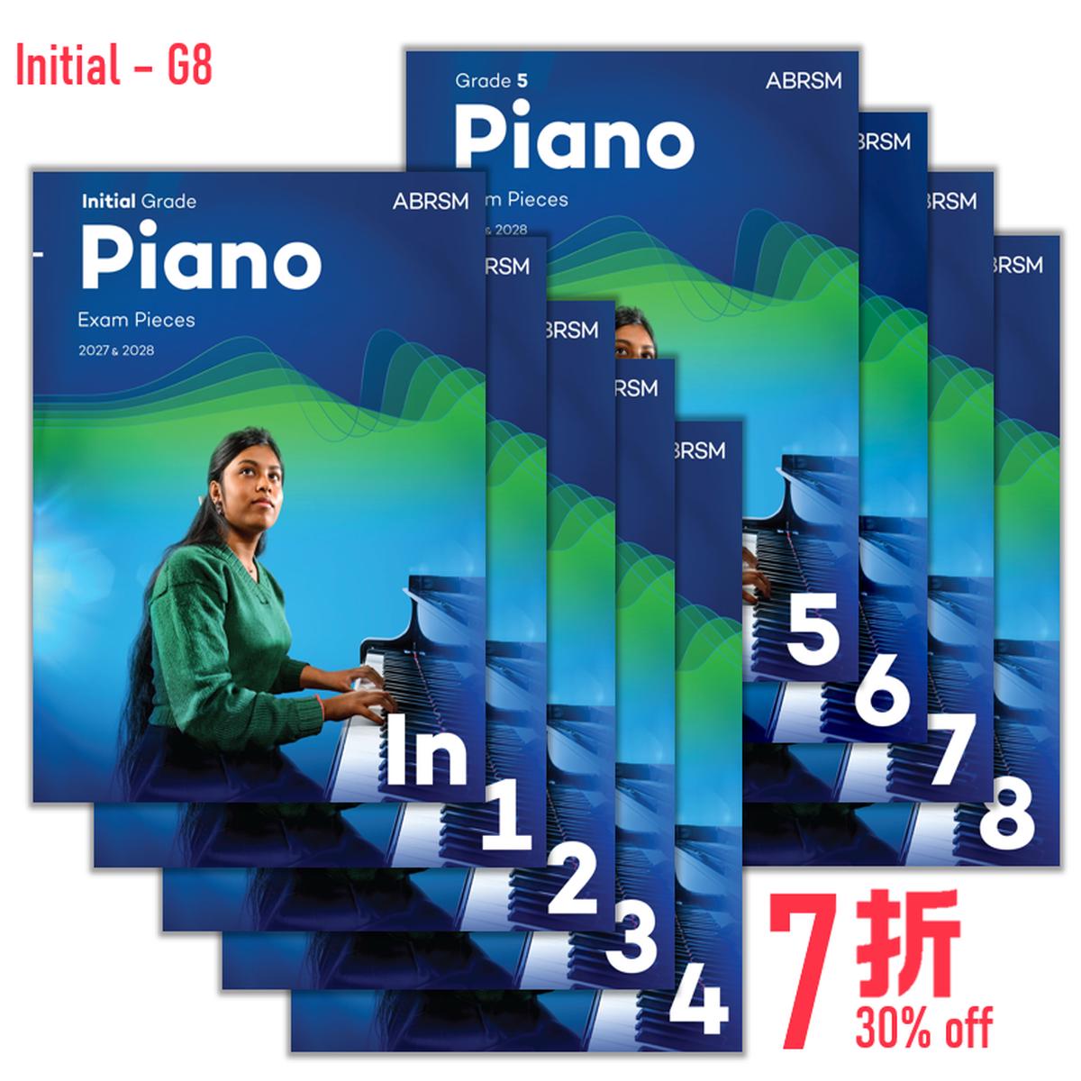 ( Pre-order) (Package) ABRSM 2027-28 Piano Exam Pieces Initial Grade - Grade 8