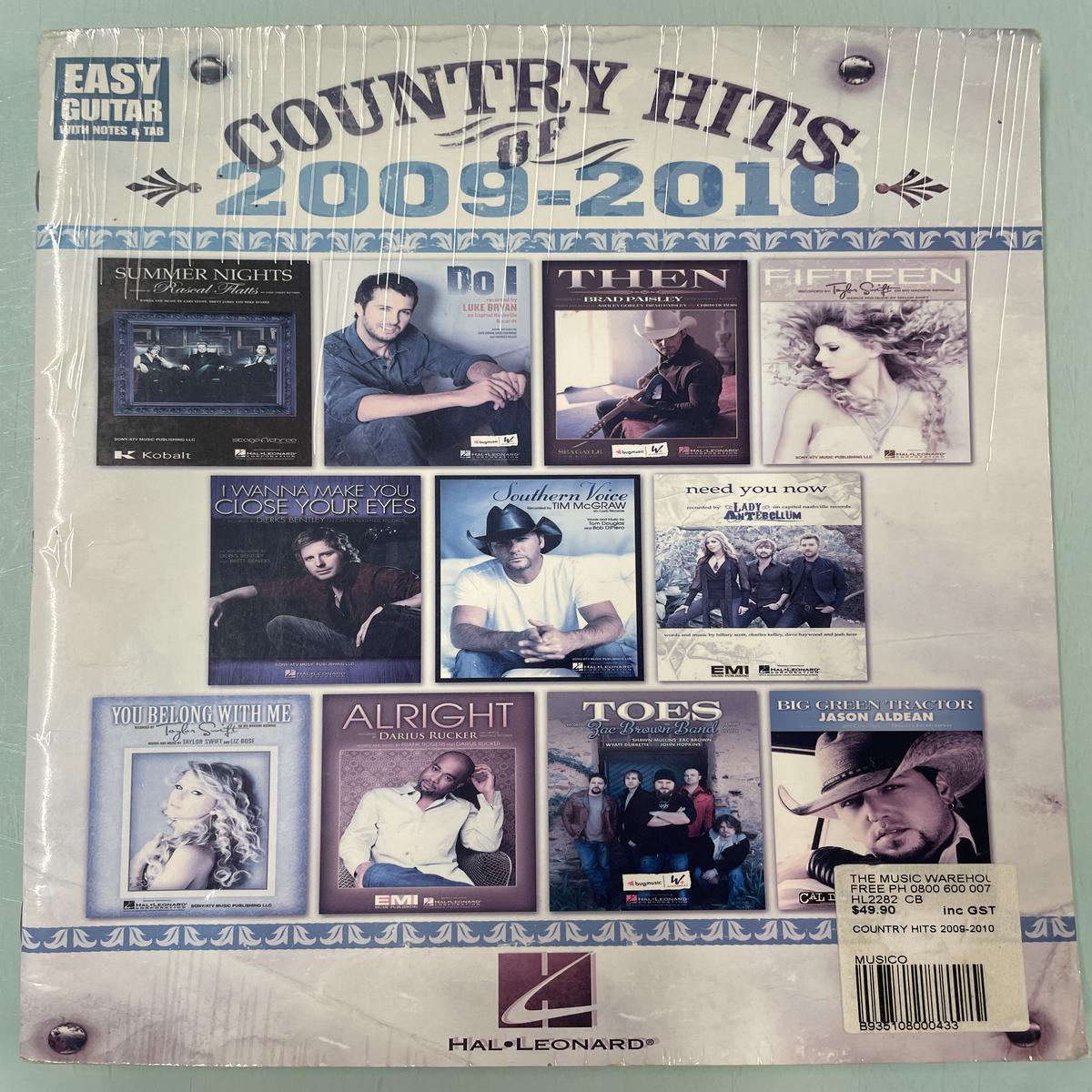 Country Hits of 2009-2010 - Guitar Tab/Chords (Second Hand)