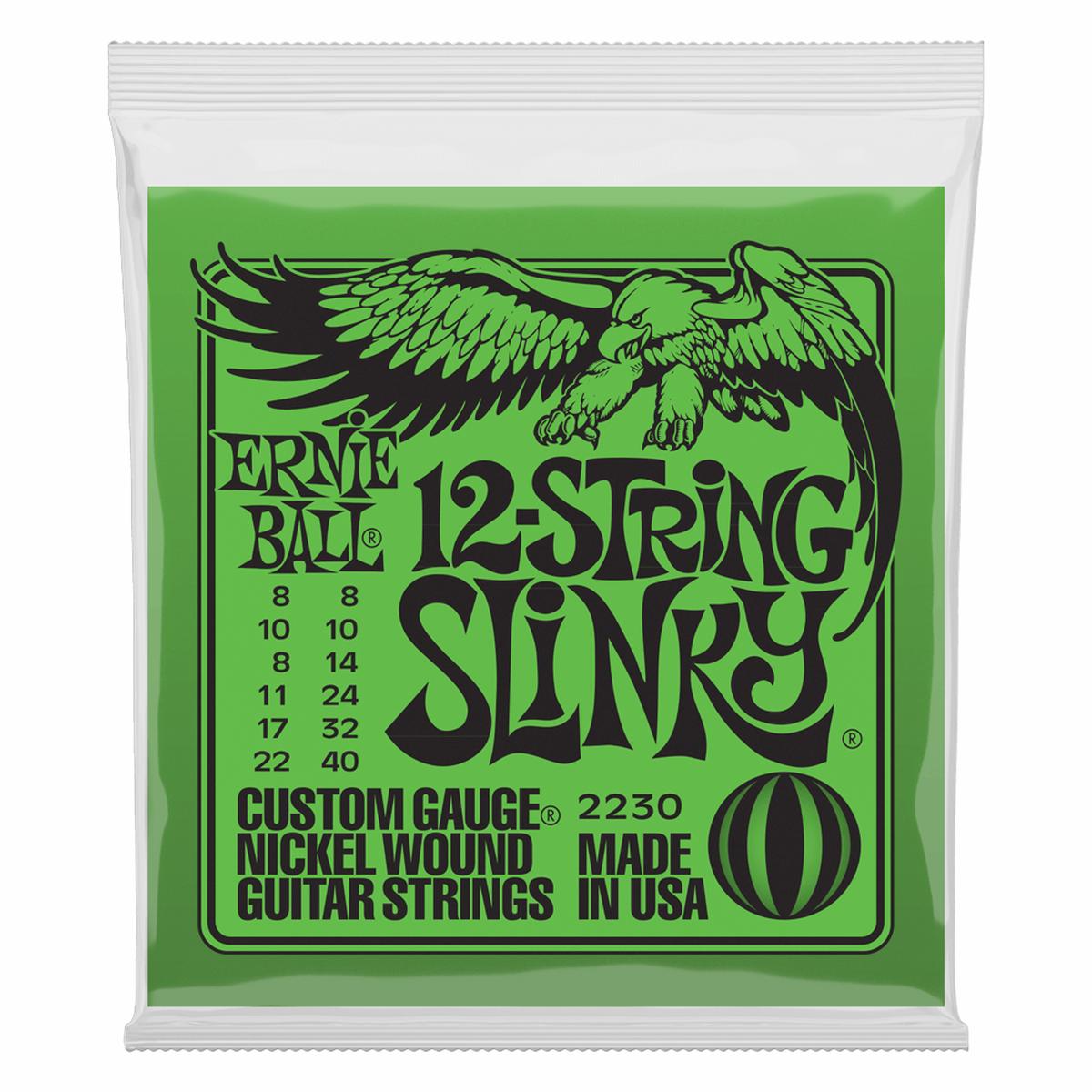 Ernie Ball -  12 String Electric Guitar Strings - Slinky 8/40