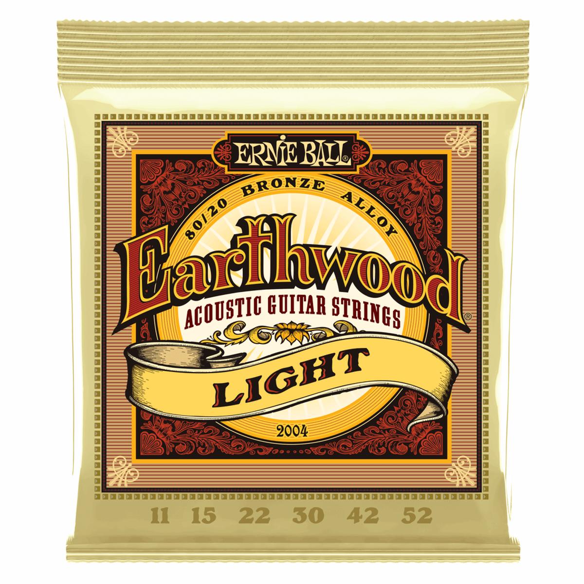 Ernie Ball - Earthwood Acoustic Guitar Strings 80/20 Bronze - Light 11/52