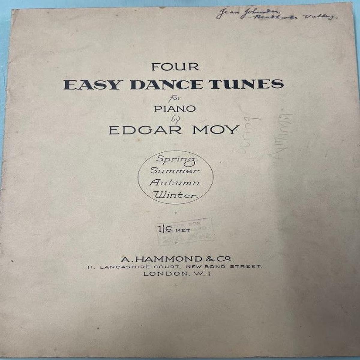 4 Easy Dance Tunes for Piano (Second Hand)