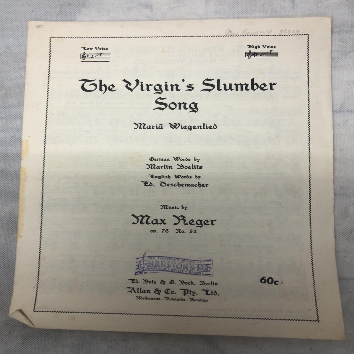 The Virgin's Slumber Song  (Second Hand)
