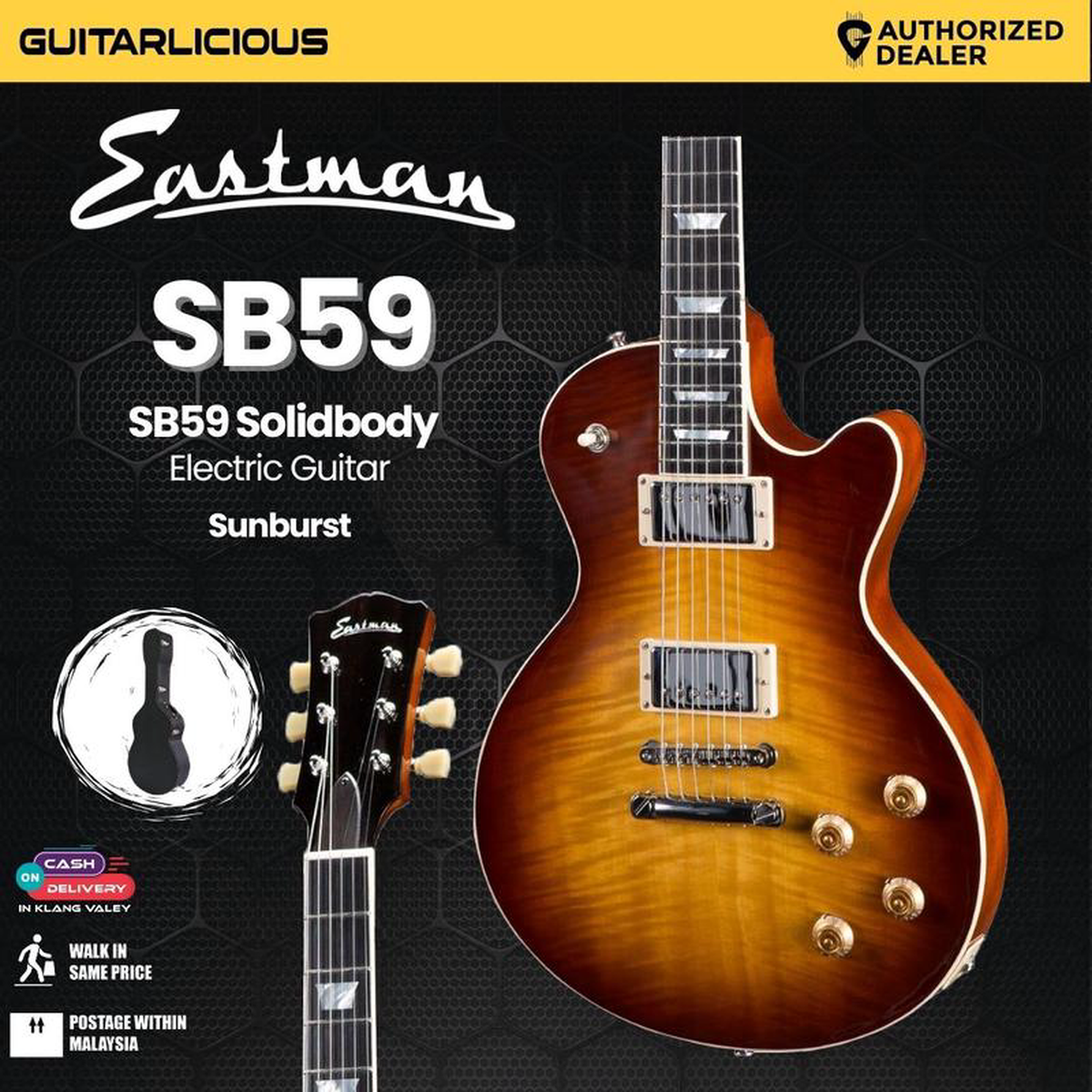 Eastman Guitars SB59 Solidbody Electric Guitar 8211 Sunburst