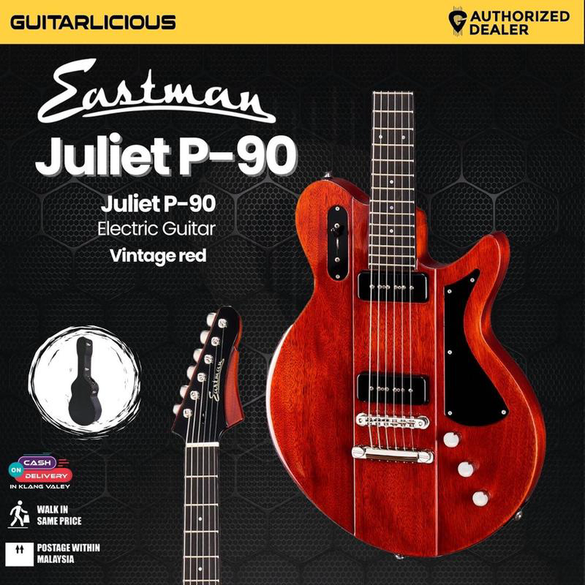 Eastman Guitars Juliet P-90 Electric Guitar 8211 Vintage Red
