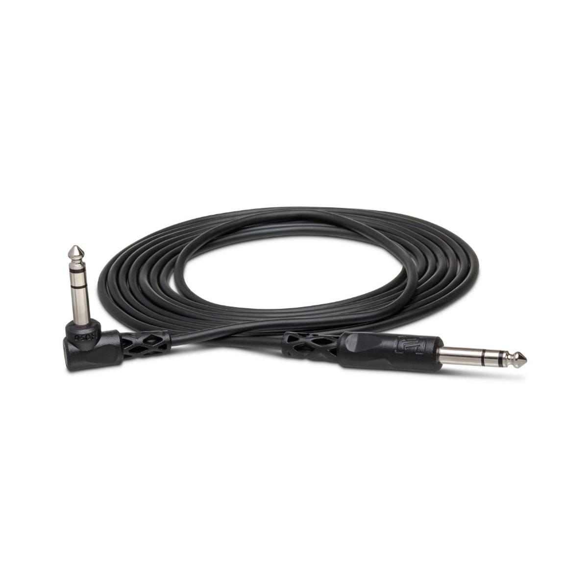 Hosa Technology 14 TRS to Right-Angle 14 TRS Balanced Interconnect Cable 10ft