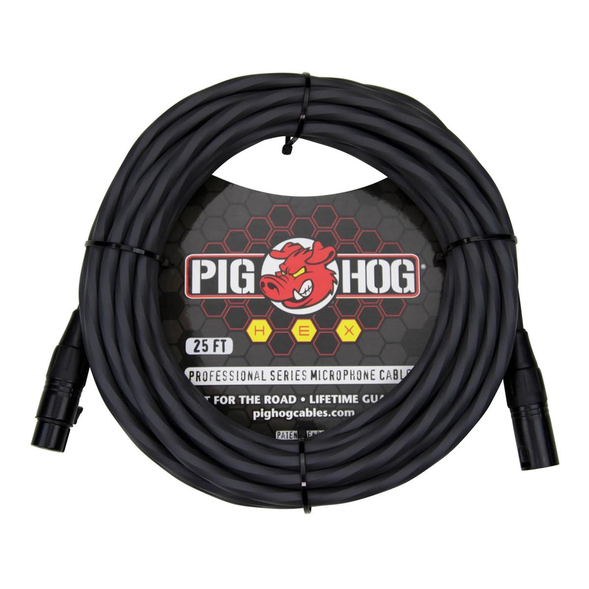 Pig Hog Hex Series Mic Cable 25ft - Grey
