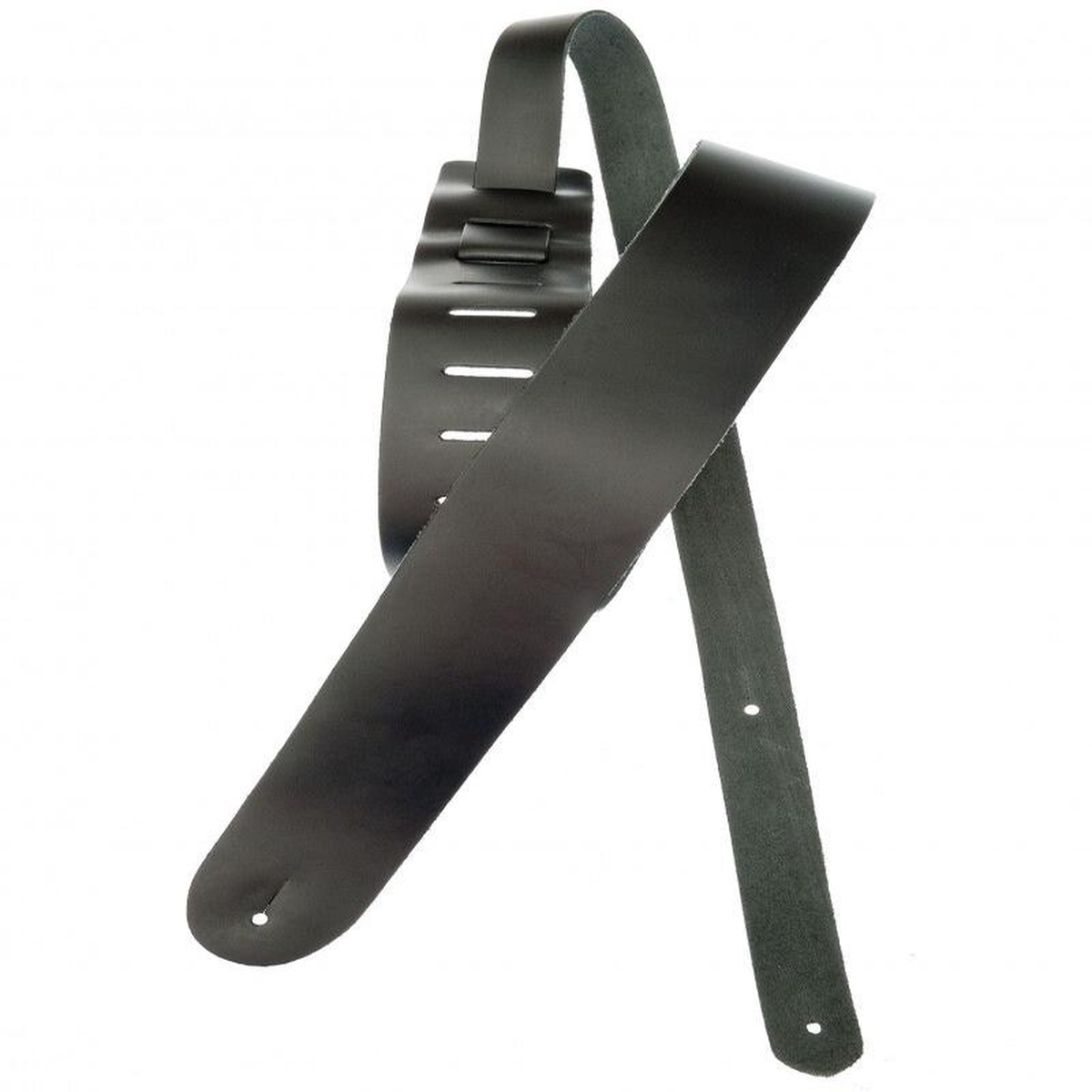 02 12 Inch Gtr Strap Leather Dlx Black X Long