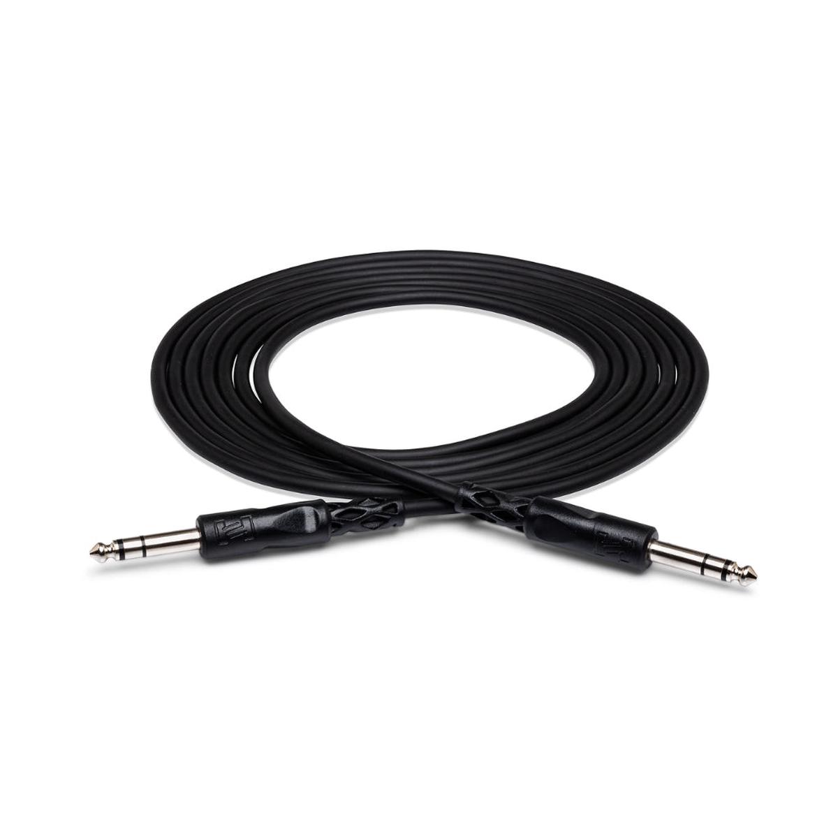 Hosa Technology 14 in TRS to Right-Angle 14 in TRS Balanced Interconnect Cable 15ft