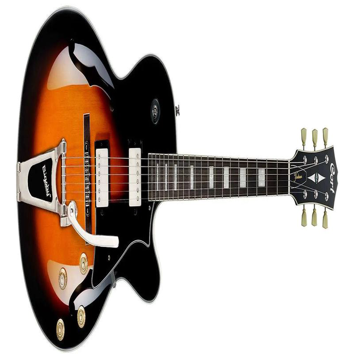 Cort Yorktown Hollowbody Bigsby wBag Tobacco Burst