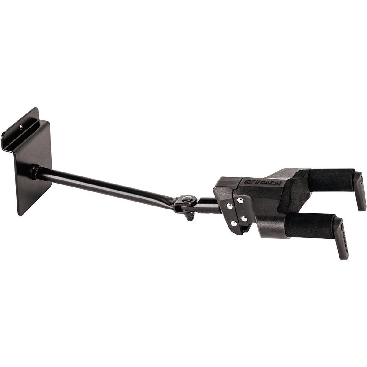 Hercules Stands - GSB40SB+ Auto Grip System (AGS) Guitar Hanger - Slat Wall Mount - Long Arm